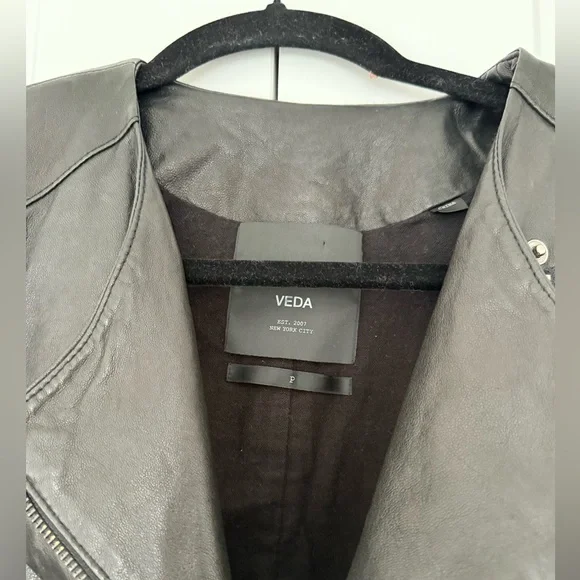 VEDA dali smooth leather jacket black - Picture 5 of 14